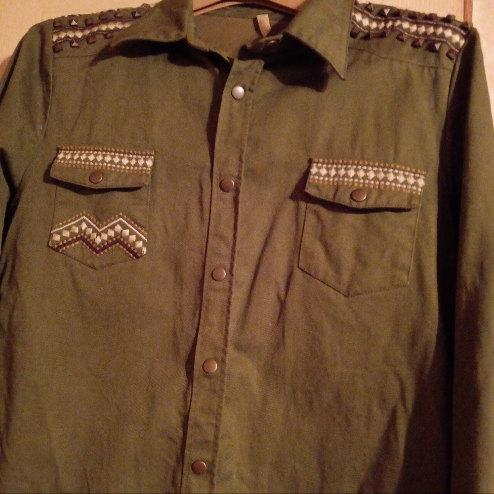 Embellished shirt jacket - Picture 4 of 5
